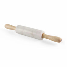 Load image into Gallery viewer, Vivace White Marble Wood Rolling Pin