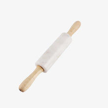 Load image into Gallery viewer, Vivace White Marble Wood Rolling Pin