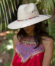 Load image into Gallery viewer, Peter Grimm Viva - Wide Brim Mexican Palm Straw Fedora Hat