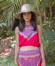 Load image into Gallery viewer, Peter Grimm Viva - Wide Brim Mexican Palm Straw Fedora Hat