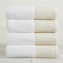 Load image into Gallery viewer, Cotton Linen-Like Border 6-Piece Towel Set - Priya Collection