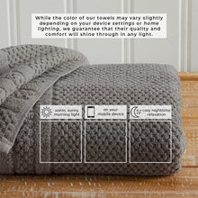 Load image into Gallery viewer, 100% Cotton Checkered Jacquard Bath Towel Set - Giuliana Collection