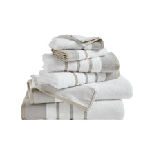 Load image into Gallery viewer, Decorative Cotton Stripe Bath Towel Set - Noelle Collection