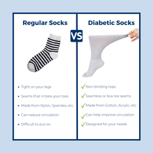 Load image into Gallery viewer, Men's Ultra-Soft Upper Calf Diabetic Socks (4 Pair)