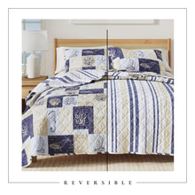 Load image into Gallery viewer, Caspian Collection Coastal Patchwork Quilt Set