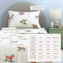 Load image into Gallery viewer, Turkish Cotton Christmas Flannel Sheet Set - Whittaker Collection