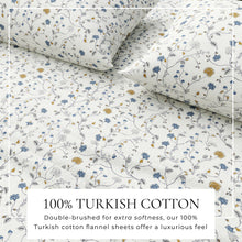 Load image into Gallery viewer, Turkish Cotton Flannel Sheet Set - Winter Floral Collection