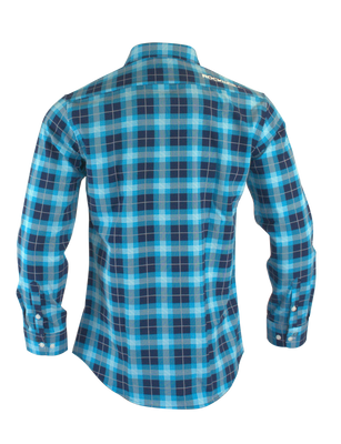 The Titan - Blue Plaid Long Sleeve