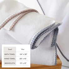 Load image into Gallery viewer, Cotton Border-Stitched 6-Piece Towel Set - Valery Collection