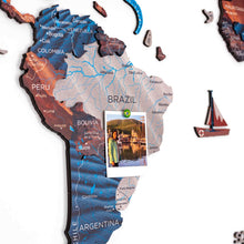 Load image into Gallery viewer, 3D Wooden World Map Dune