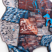 Load image into Gallery viewer, 3D Wooden World Map Dune