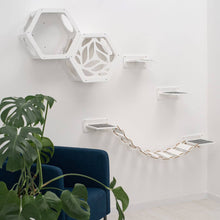 Load image into Gallery viewer, Cat Climbing Wall Shelves White