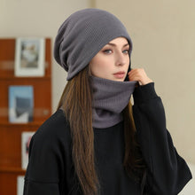 Load image into Gallery viewer, Warm Knit Beanie with Looped Scarf Set (MAC299)