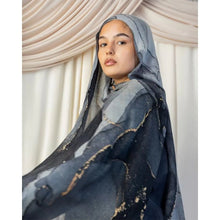 Load image into Gallery viewer, Watercolor Artistic Modal Hijab with Painted Floral Motifs (MH144)