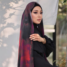 Load image into Gallery viewer, Watercolor Artistry Ethereal Print Hijab (MH176)