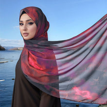 Load image into Gallery viewer, Watercolor Artistry Ethereal Print Hijab (MH176)