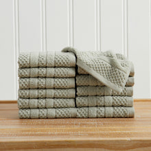 Load image into Gallery viewer, 100% Cotton Checkered Jacquard Bath Towel Set - Giuliana Collection