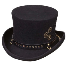 Load image into Gallery viewer, Deadwood Trading Riveting - Steampunk Wool Top Hat