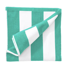 Load image into Gallery viewer, Cotton Velour Cabana Stripe Beach Towel - Novia Collection