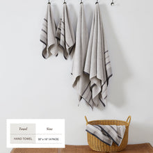 Load image into Gallery viewer, Decorative Cotton Stripe Bath Towel Set - Noelle Collection