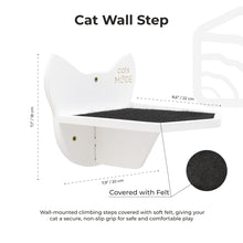 Load image into Gallery viewer, Wooden Cat Step - White