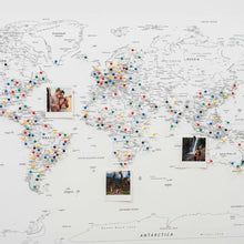 Load image into Gallery viewer, World Map on Canvas - White