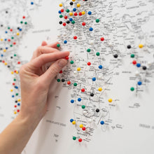 Load image into Gallery viewer, World Map on Canvas - White
