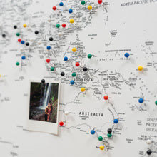Load image into Gallery viewer, World Map on Canvas - White