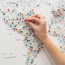 Load image into Gallery viewer, World Map on Canvas - White