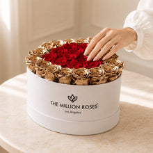 Load image into Gallery viewer, Heart White Box | 24K Gold &amp; Red Roses