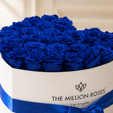 Load image into Gallery viewer, Heart White Box | Royal Blue Roses