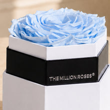 Load image into Gallery viewer, One in a Million™ White Hexagon Box | Light Blue Rose