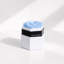 Load image into Gallery viewer, One in a Million™ White Hexagon Box | Light Blue Rose