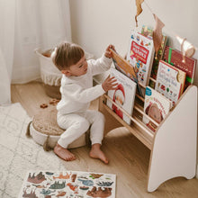 Load image into Gallery viewer, Wooden Montessori Bookshelf Pink