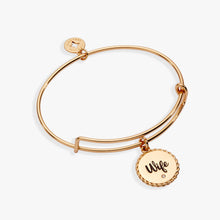Load image into Gallery viewer, Wife 'True Love Stories Never Have Endings' Charm Bangle
