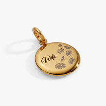 Load image into Gallery viewer, Wife Flower Disc Charm