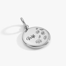 Load image into Gallery viewer, Wife Flower Disc Charm