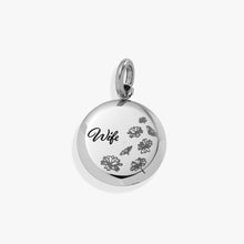 Load image into Gallery viewer, Wife Flower Disc Charm