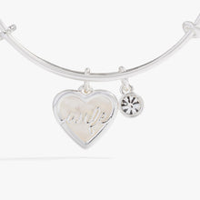Load image into Gallery viewer, Wife Mother of Pearl Heart Bangle