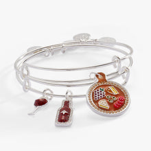 Load image into Gallery viewer, Wine and Cheese BFF Bangle Set of 2
