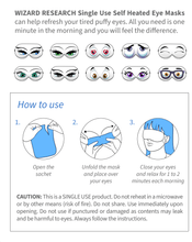 Load image into Gallery viewer, Steam Eye Masks Single Use - 10 Pack by Wizard Research