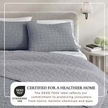 Load image into Gallery viewer, 100% Cotton Honeycomb Waffle Garment Washed Quilt Set - Genevieve Collection