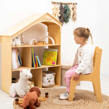 Load image into Gallery viewer, Wooden Dollhouse Bookshelf