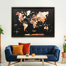Load image into Gallery viewer, 3D Wooden Panel World Map Multicolor