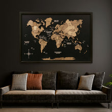Load image into Gallery viewer, 3D Wooden Panel World Map Terra