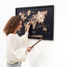 Load image into Gallery viewer, 3D Wooden Panel World Map Terra