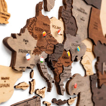 Load image into Gallery viewer, 3D Wooden World Map Multicolor (for US only)