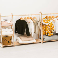 Load image into Gallery viewer, Wooden children's clothing rack
