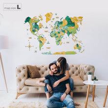 Load image into Gallery viewer, 3D Wooden World Map Surface
