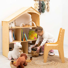 Load image into Gallery viewer, Wooden Dollhouse Bookshelf